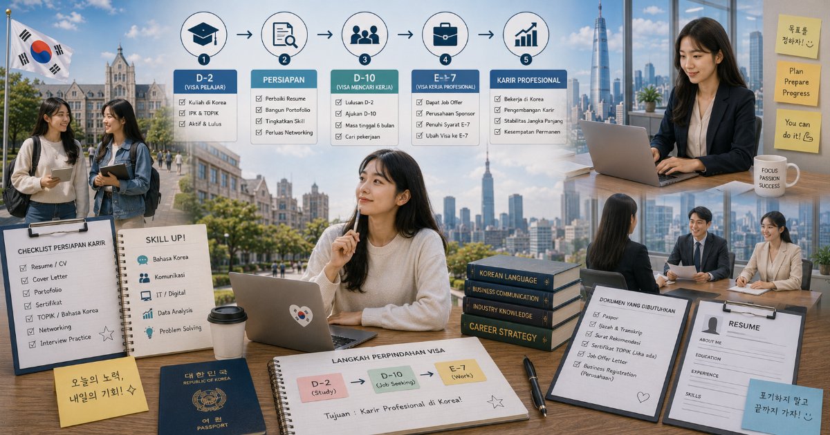 Cara Pindah Visa D-2 ke D-10 dan E-7 Kerja Profesional